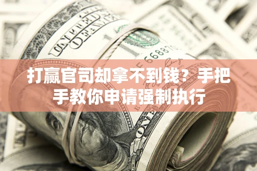 济南打赢官司却拿不到钱？手把手教你申请强制执行