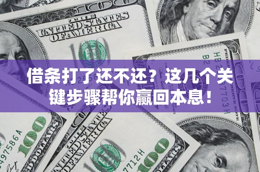 济南借条打了还不还？这几个关键步骤帮你赢回本息！