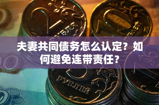 济南夫妻共同债务怎么认定？如何避免连带责任？