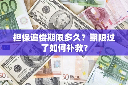 济南担保追偿期限多久？期限过了如何补救？